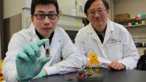 The researchers at Virginia Tech have successfully demonstrated the concept of a sugar biobattery that can completely convert the chemical energy in sugar substrates into electricity. Credit: Virginia Tech University