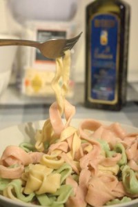 A bowl of "anelloni," consisting of ring-shaped pasta made from linguine.Credit: David Michieletto  