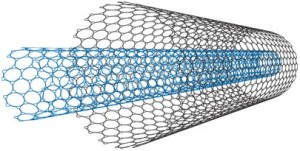 Carbon nanotubes are exceptionally strong, but when you roll two that fit together, the engineers believe they’ve got a nanomotor.Image: Nature