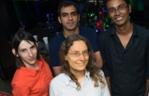 Rice University researchers (clockwise from left) Chloe Doiron, Hossein Robatjazi, Shah Mohammad Bahauddin and Isabell Thomann.