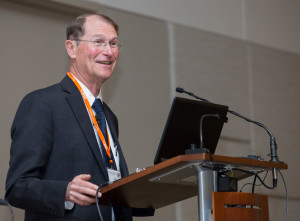Franklin Orr, TK, delivering the keynote address at the fifth international Electrochemical Energy Summit.