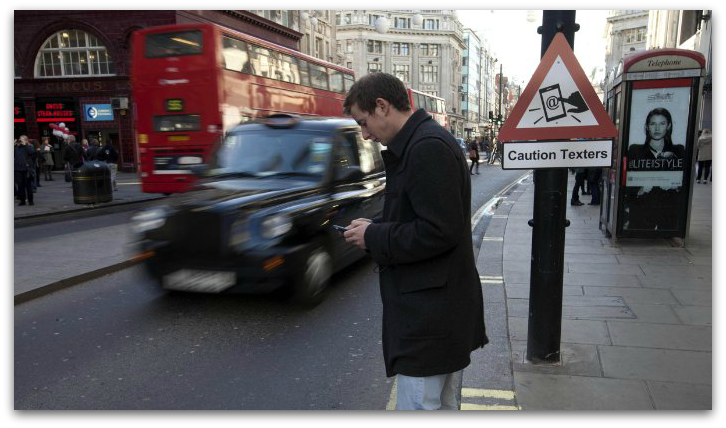 Texting while walking