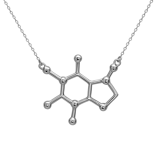 Caffeine Molecule Necklack